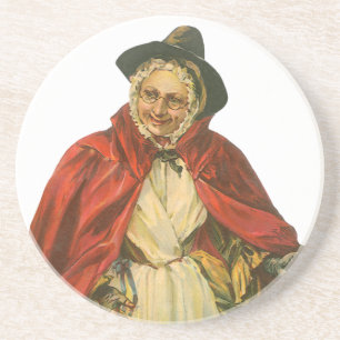 Porta-copos De Arenito Livro de Histórias da Gansa Mãe Vitoriano Antigo