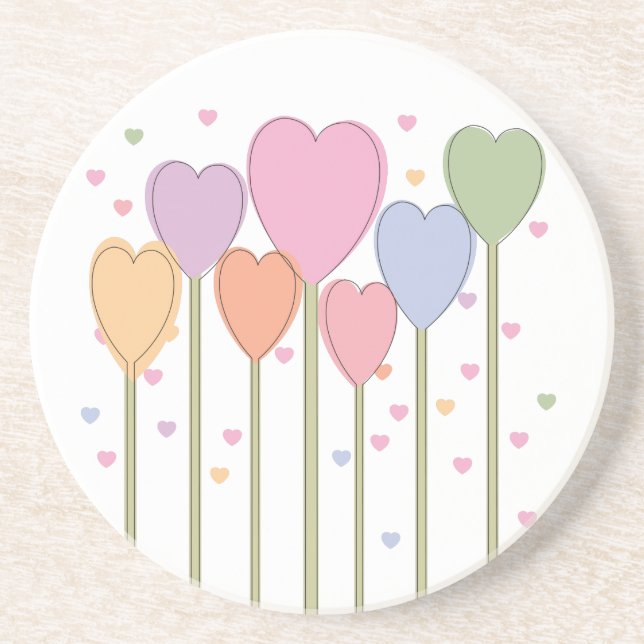 Porta-copos De Arenito Lolipps Whimsical Heart (Frente)