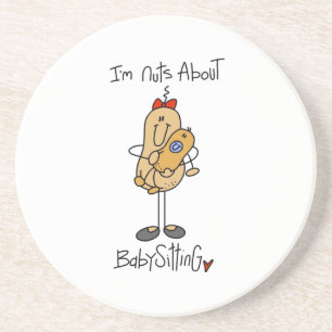 Porta-copos De Arenito Louco por Babysitting Camisetas e Presentes