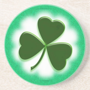 Porta-copos De Arenito Lucky Shamrock