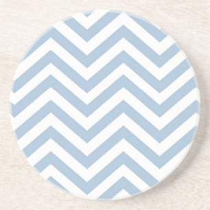 Porta-copos De Arenito Luz - Grunge azul Chevron Textured