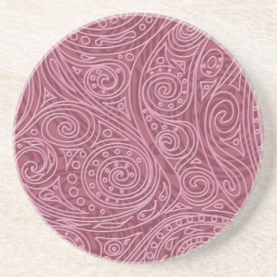 Porta-copos De Arenito Magic Patteral espiral Cashmere Rosa
