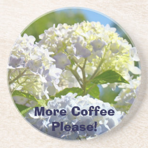 Porta-copos De Arenito Mais café, por favor! Flores de portas copos de ar