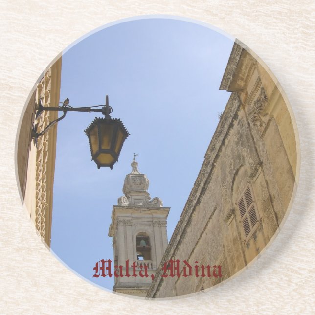 Porta-copos De Arenito Malta, Mdina (Frente)