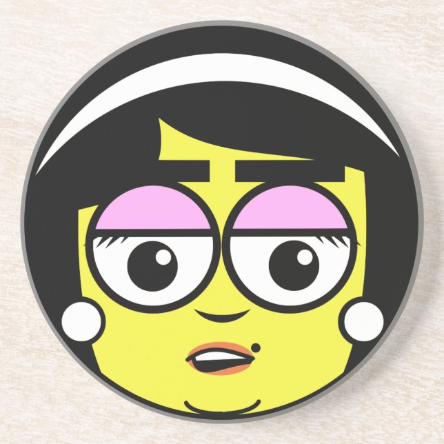 Porta-copos De Arenito Mama Face (Frente)