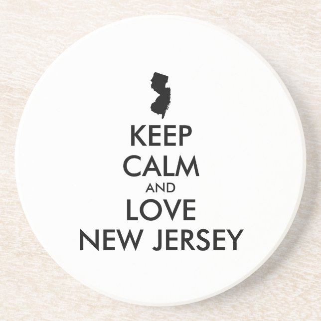 PORTA-COPOS DE ARENITO MANTENHA CALMO E AMES PERSONALIZÁVEIS NOVO JERSEY (Frente)