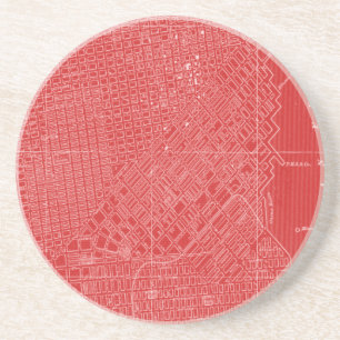 Porta-copos De Arenito Mapa gráfico de São Francisco