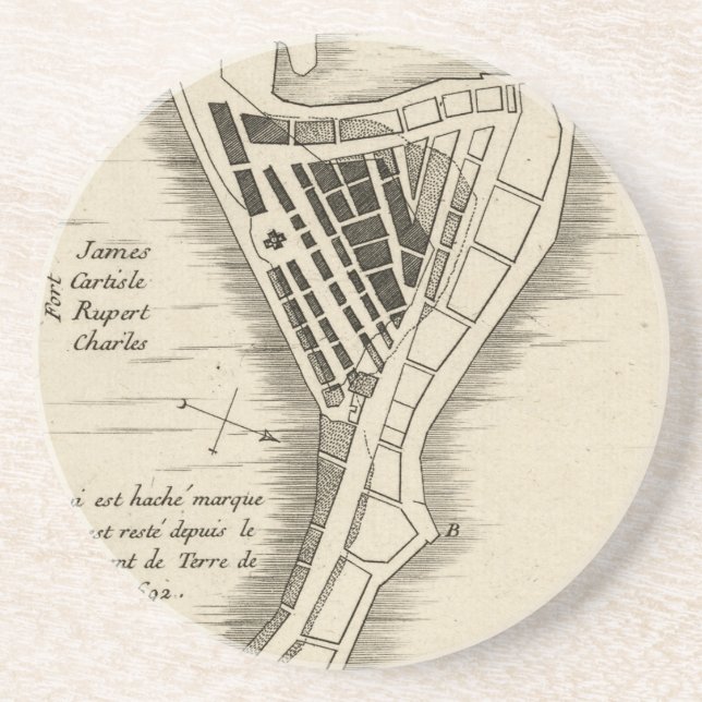 PORTA-COPOS DE ARENITO MAPA: JAMAICA, 1755 (Frente)