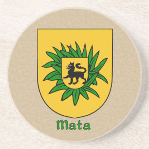 Porta-copos De Arenito Mata Heraldic Shield