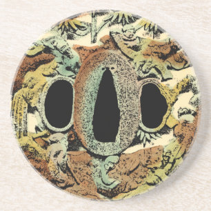 Porta-copos De Arenito Medalhão Gilded Asiático pelo Vision Studio