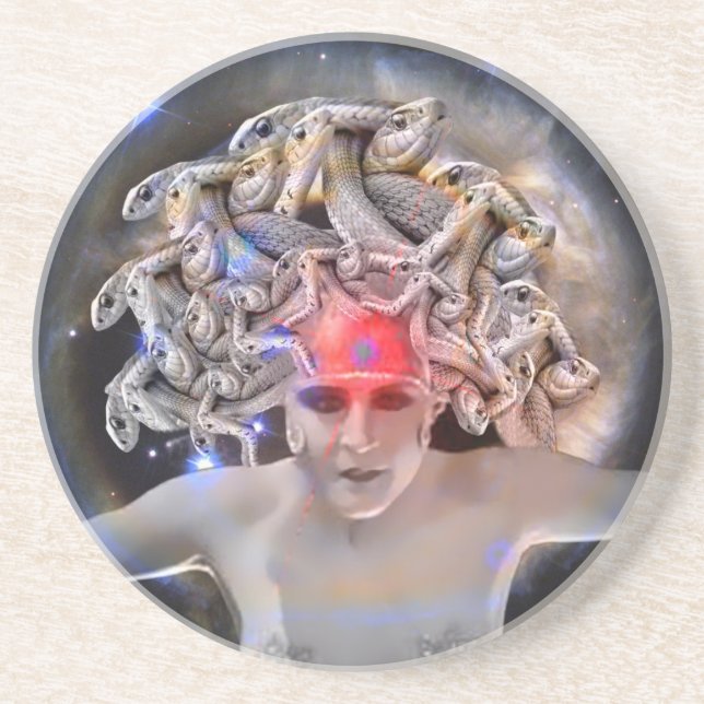 Porta-copos De Arenito Medusa (Frente)