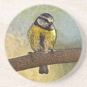 Porta-copos De Arenito Melharuco azul europeu