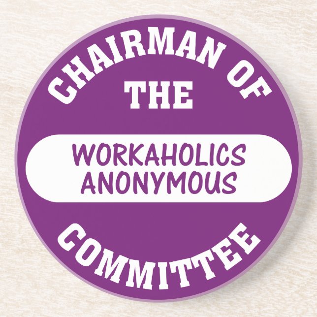 Porta-copos De Arenito Meu vício está trabalhando o tempo todo (Frente)