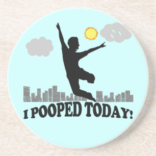 Porta-copos De Arenito Mim Pooped hoje