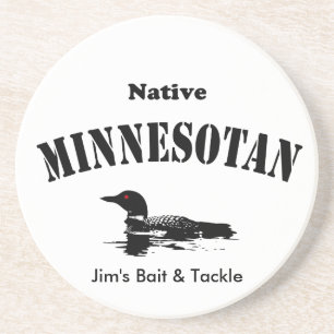Porta-copos De Arenito Minnesotan Nativo - Mensagem Personalizada