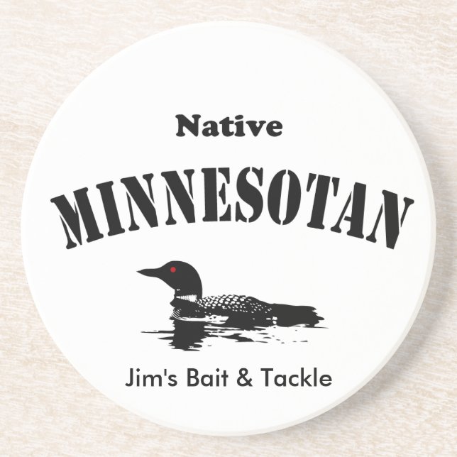 Porta-copos De Arenito Minnesotan Nativo - Mensagem Personalizada (Frente)