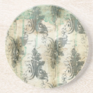 Porta-copos De Arenito Modern Fleur De Lis Design