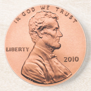 Porta-copos De Arenito Moeda de um centavo