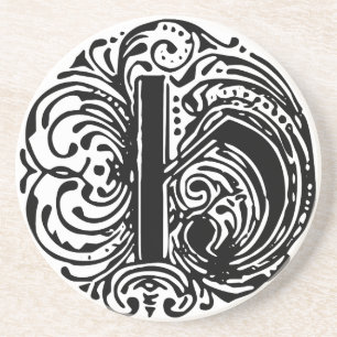 Porta-copos De Arenito Monarquia - Letra "H"