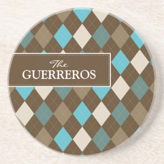 Porta-copos De Arenito Montanha-russa Guerreros Aqua/Chocolate