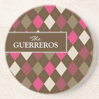 Porta-copos De Arenito Montanha-russa Guerreros Pink/Chocolate