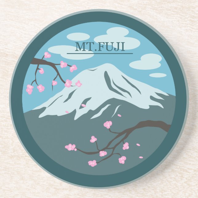 Porta-copos De Arenito Monte Fuji (Frente)