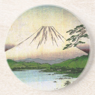 Porta-copos De Arenito Monte Fuji bonito em Japão, cerca dos 1800s