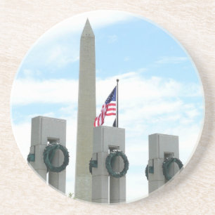 Porta-copos De Arenito Monumento a Washington e Memorial da II Guerra Mun