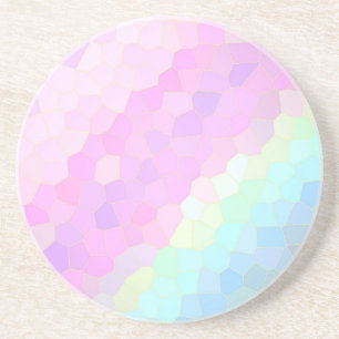 Porta-copos De Arenito Mosaico Pastel