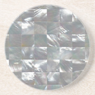 Porta-copos De Arenito Mother of Pearl Design