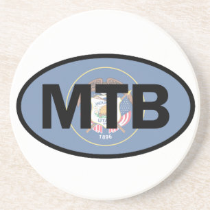 Porta-copos De Arenito Mountain Biking Utah Flag