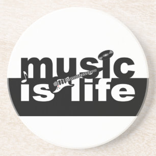Porta-copos De Arenito Music is life coaster - customize!