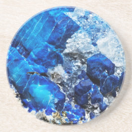 Porta-copos De Arenito Na moda Blue Marble Stone