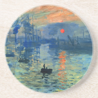 Porta-copos De Arenito Nascer do sol da impressão, Soleil Levant, Claude