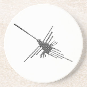 Porta-copos De Arenito Nazca Lines Hummingbird Newsprint