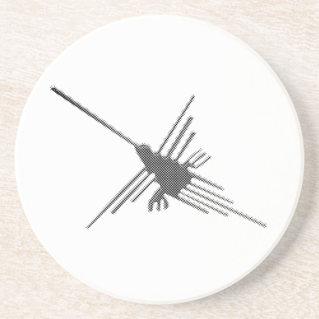 Porta-copos De Arenito Nazca Lines Hummingbird Newsprint (Frente)