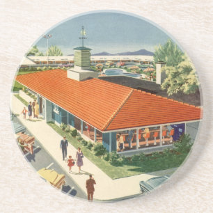Porta-copos De Arenito Negócios Vintage, Lanchonete de Restaurante Famili