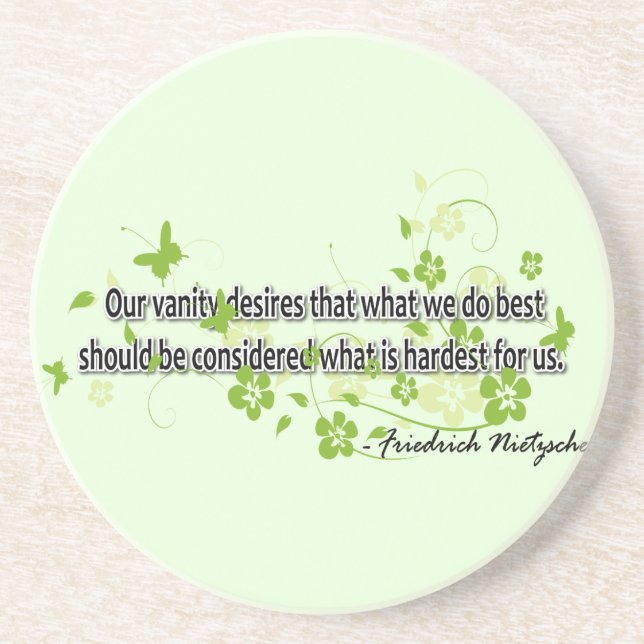 Porta-copos De Arenito Nietzsche (Frente)