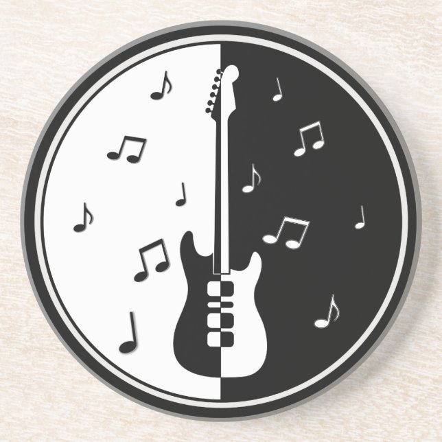 Porta-copos De Arenito Noite de Violão (Frente)