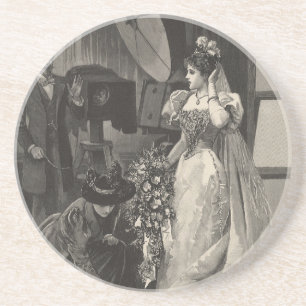 Porta-copos De Arenito Noiva Vintage, Retrato Bridal com Fotógrafo