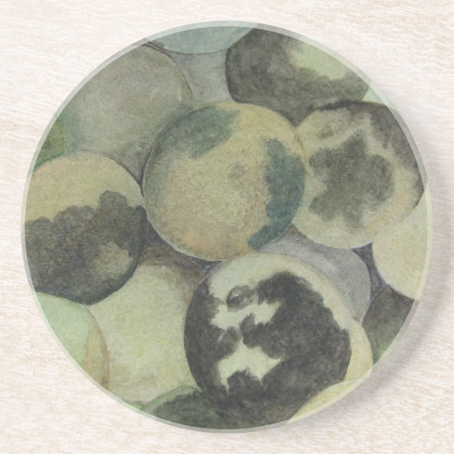 Porta-copos De Arenito Nozes Negras (Frente)