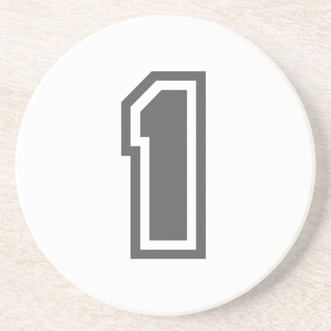 Porta-copos De Arenito Número 1 (Frente)