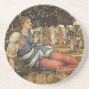 Porta-copos De Arenito O Amor e a Donzela por John Stanhope