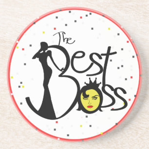 Porta-copos De Arenito O Melhor Chefe do Mundo