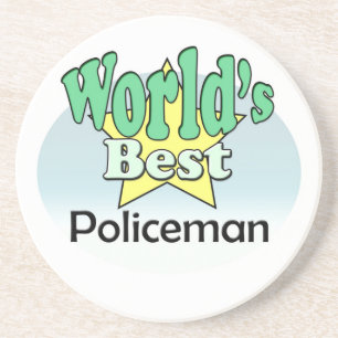 Porta-copos De Arenito O melhor policial do mundo