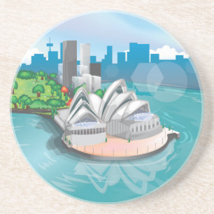 Porta-copos De Arenito O teatro da ópera de Sydney