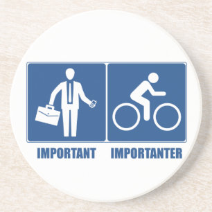Porta-copos De Arenito O Trabalho É Importante, O Ciclismo É Importante