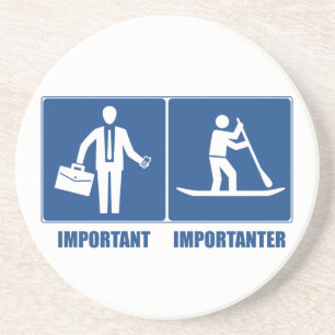 Porta-copos De Arenito O trabalho é remo importante, Standup é