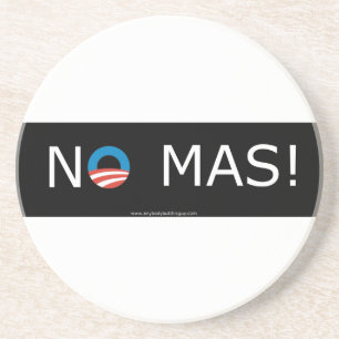 Porta-copos De Arenito Obama nenhum Mas! Portas copos