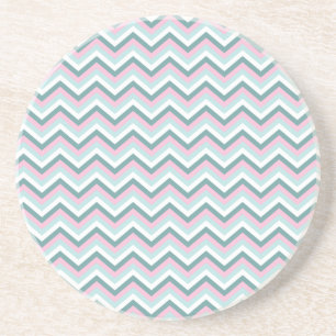 Porta-copos De Arenito Ocean Mist Chevron Patterno